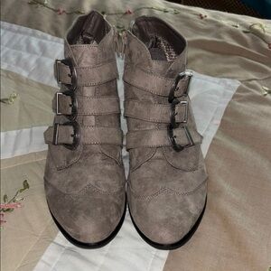 Gray  Buckle Ankle Boots VERY GOOD CONDITION